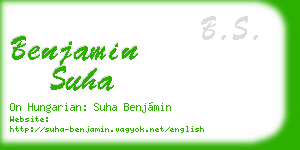 benjamin suha business card