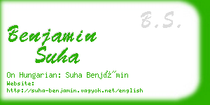 benjamin suha business card